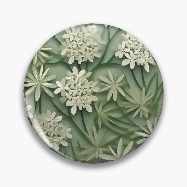Item preview, White and Green Flowers Kirigami designed and sold by Monochrome-Dog.