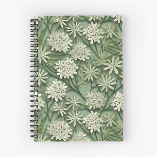 Item preview, White and Green Flowers Kirigami designed and sold by Monochrome-Dog.