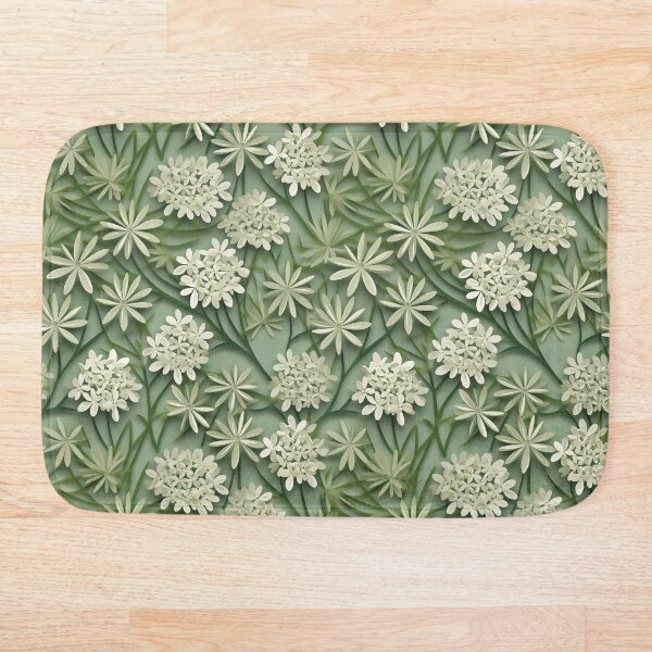 Item preview, White and Green Flowers Kirigami designed and sold by Monochrome-Dog.