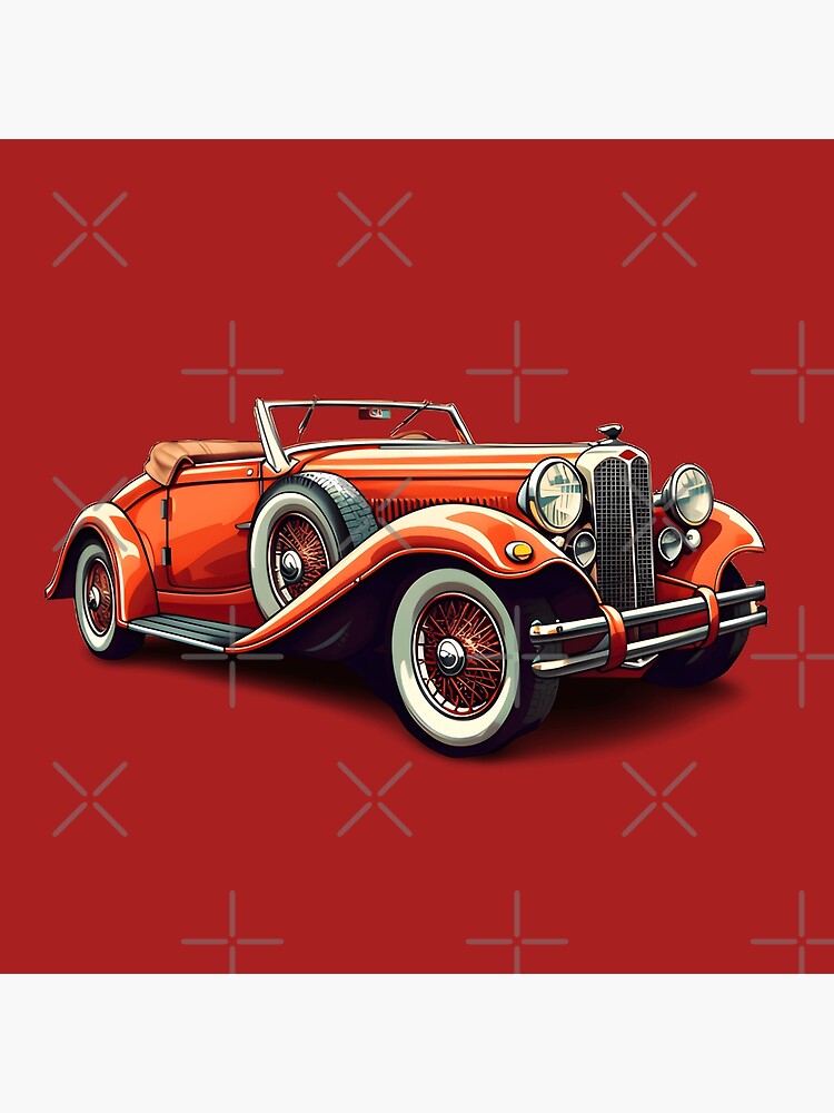 Red Old Style Sports Car Poster for Sale by Melodiecom