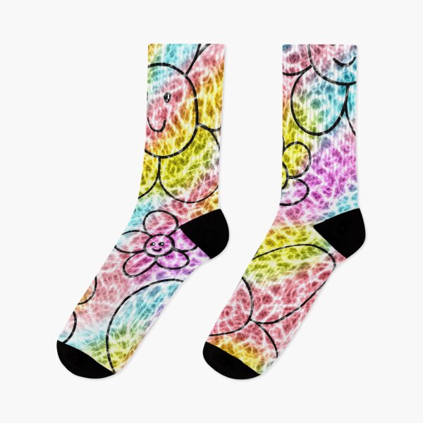 Item preview, Happy Flowers Hippie Vibe 60s Pattern designed and sold by LynseysArtShop.