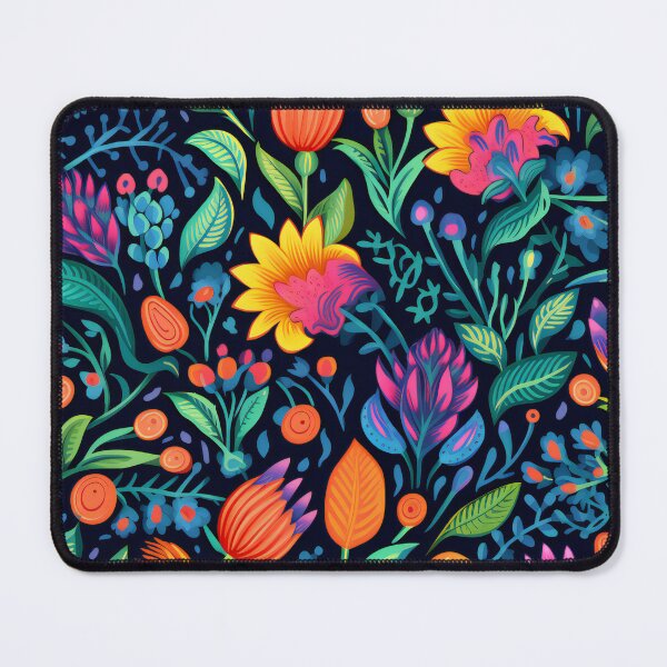 Item preview, Vibrant Floral - Orange, Purple, and Blue - Organic Abstract Art - Original Artwork Pattern designed and sold by ShadedGallery.