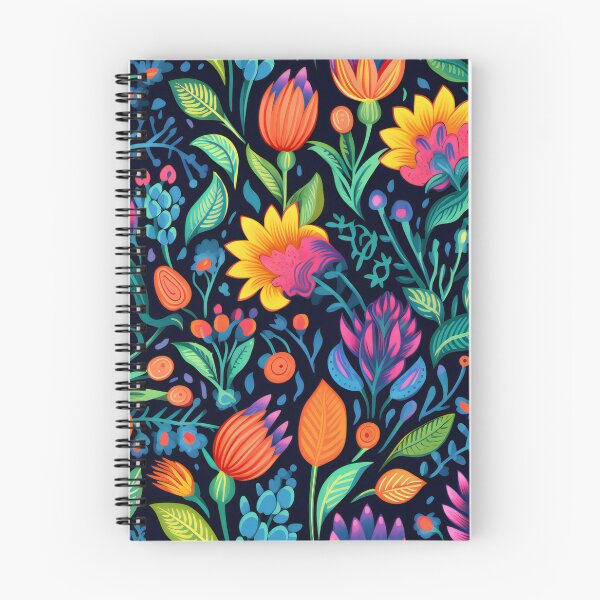 Item preview, Vibrant Floral - Orange, Purple, and Blue - Organic Abstract Art - Original Artwork Pattern designed and sold by ShadedGallery.