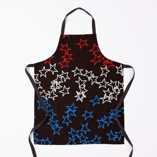 Item preview, Blue White Red Stars black bg designed and sold by awsomepatterns.