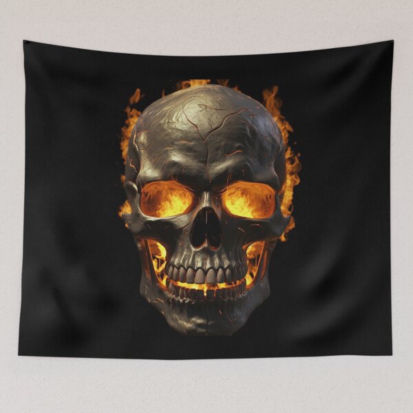 Item preview, Inferno Cranium: Unleash the Flames with our 3D Skull on Fire designed and sold by JLCableStudio.