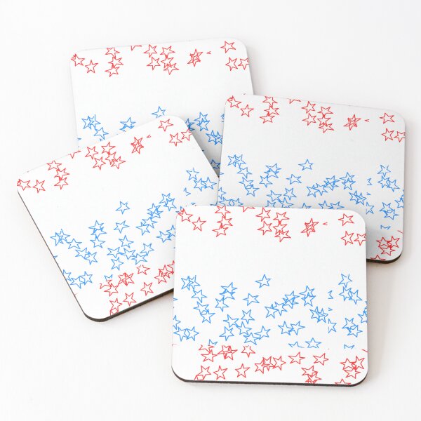 Item preview, Blue White Red Stars white bg designed and sold by awsomepatterns.