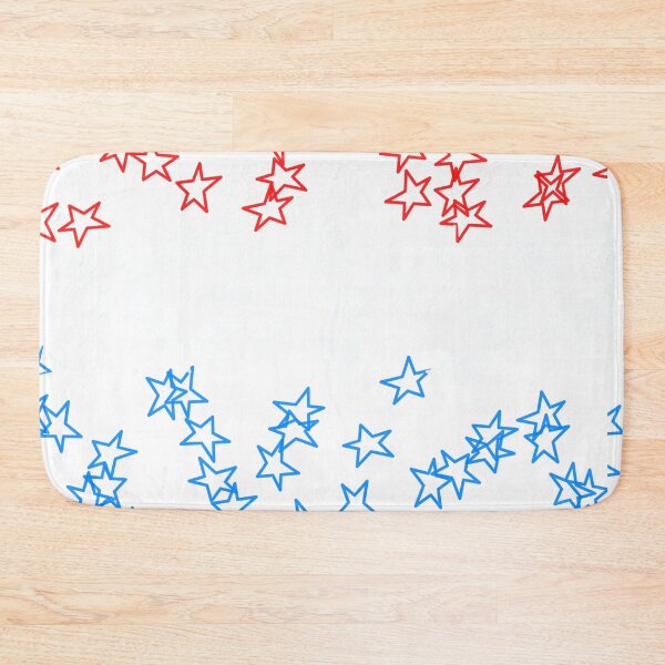 Item preview, Blue White Red Stars white bg designed and sold by awsomepatterns.