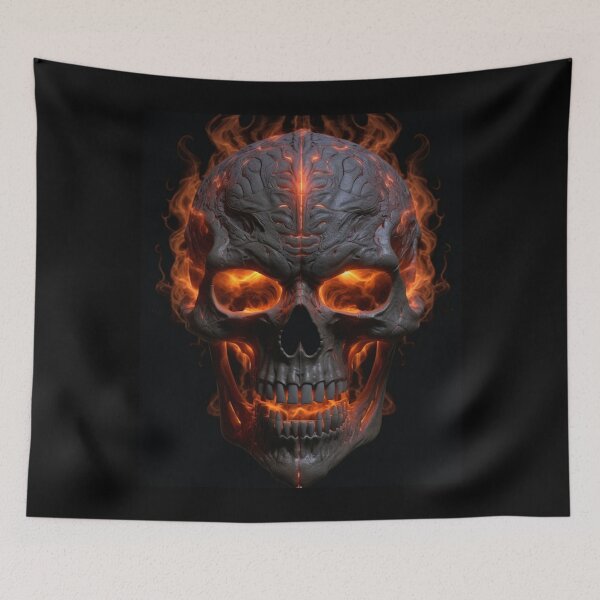 Item preview, Inferno Cranium: Unleash the Flames with our 3D Skull on Fire designed and sold by JLCableStudio.