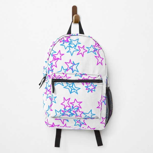Item preview, Hot pink blue stars white bg designed and sold by awsomepatterns.