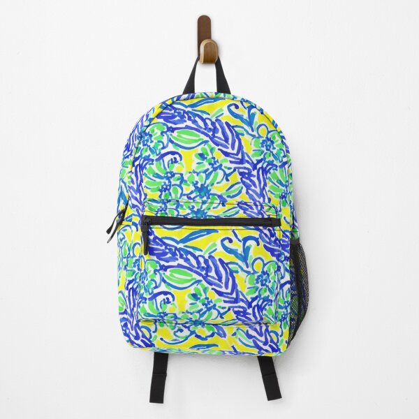 Item preview, Blue, yellow and green floral watercolor pattern designed and sold by SophieClimaArt.
