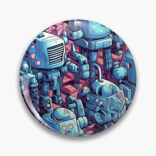 Item preview, Retro Robots - Organic Abstract Art - Original Artwork Pattern designed and sold by ShadedGallery.