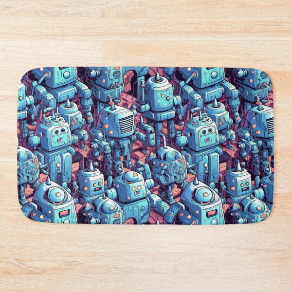 Item preview, Retro Robots - Organic Abstract Art - Original Artwork Pattern designed and sold by ShadedGallery.