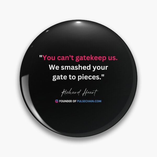 Item preview, Richard Heart Pulsechain Quote (White) designed and sold by OnlyHexFans.