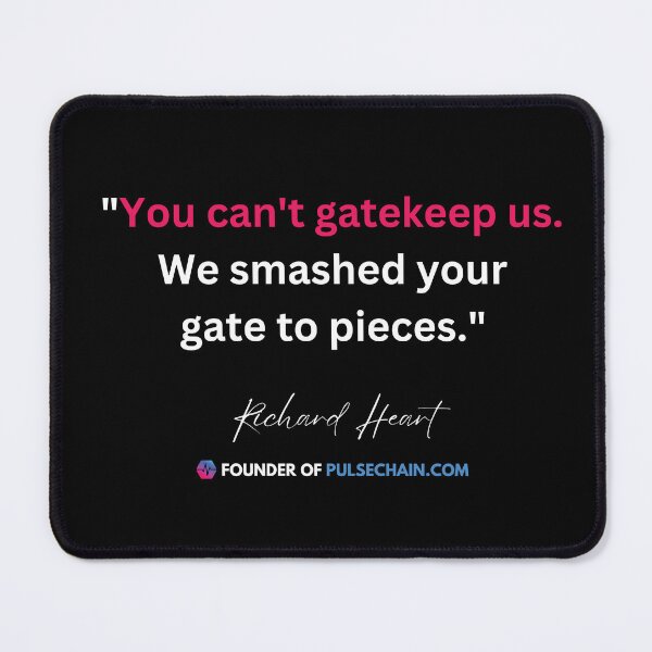 Item preview, Richard Heart Pulsechain Quote (White) designed and sold by OnlyHexFans.