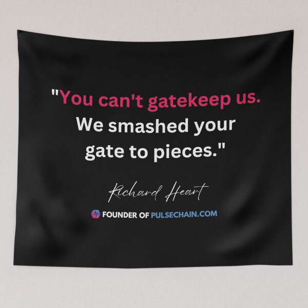 Item preview, Richard Heart Pulsechain Quote (White) designed and sold by OnlyHexFans.