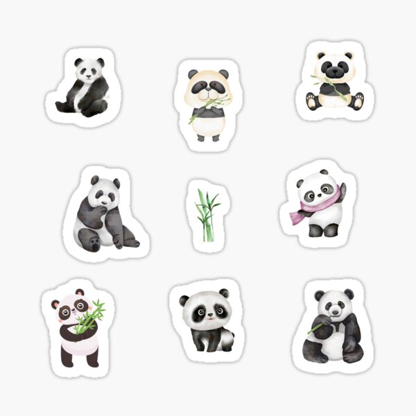 Item preview, Cute Watercolor Panda Bears  designed and sold by silviaol.