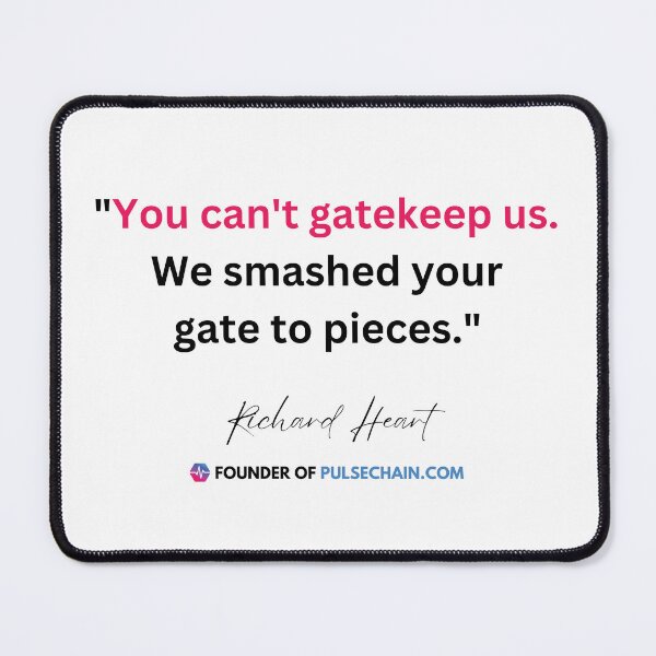 Item preview, Copy of Richard Heart Pulsechain Quote (Black) designed and sold by OnlyHexFans.