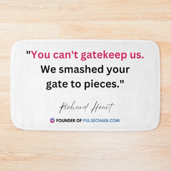 Item preview, Copy of Richard Heart Pulsechain Quote (Black) designed and sold by OnlyHexFans.