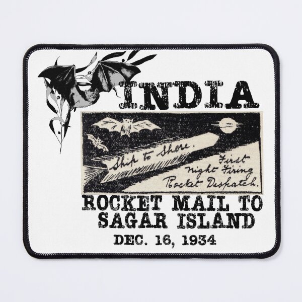 Item preview, INDIA - 1930s rocket mail night flight experimental flight  designed and sold by BitterGrounds.
