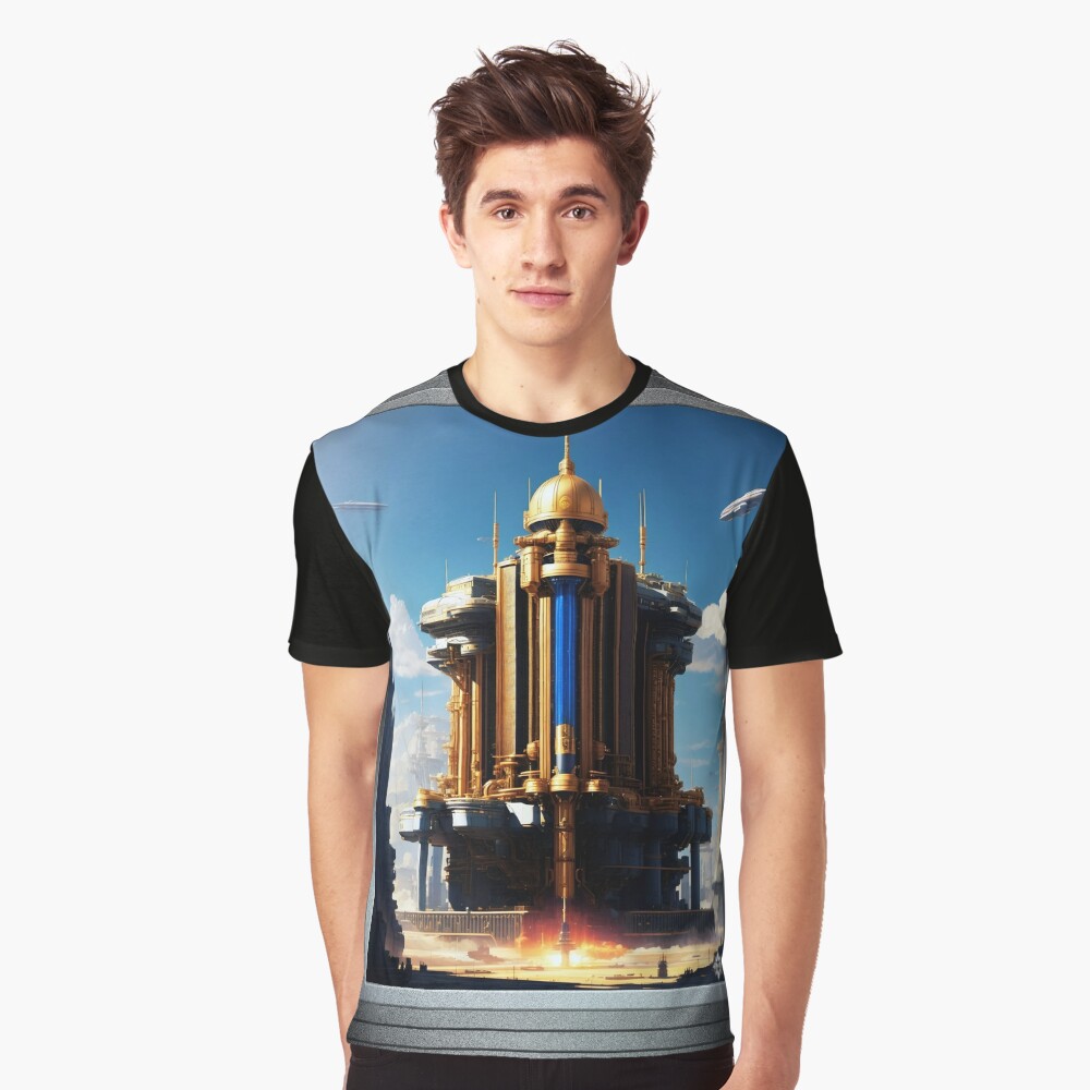 Vent Failure At Processing Unit A113P2CVM Sci-Fantasy AI Concept Art by Xzendor7 Graphic T-Shirt