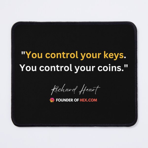 Item preview, Richard Heart Hex Crypto Quote (White) designed and sold by OnlyHexFans.