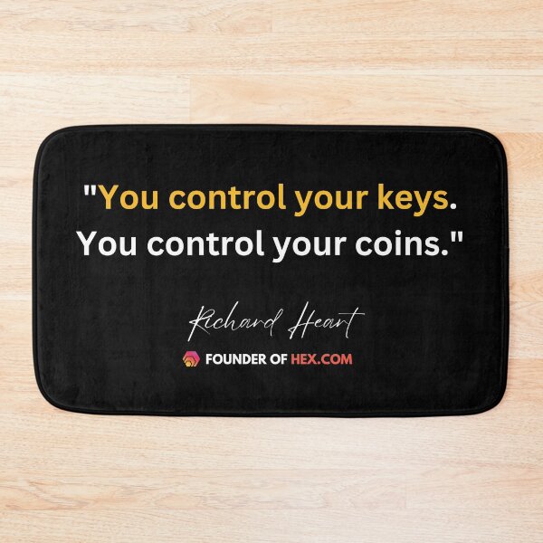 Item preview, Richard Heart Hex Crypto Quote (White) designed and sold by OnlyHexFans.