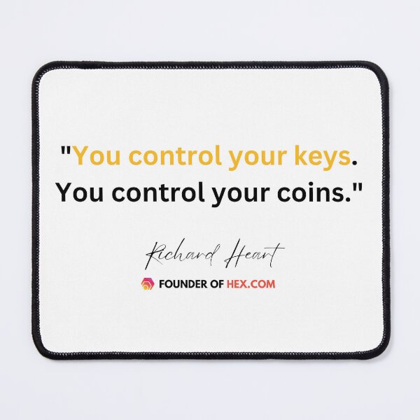 Item preview, Richard Heart Hex Crypto Quote (Black) designed and sold by OnlyHexFans.