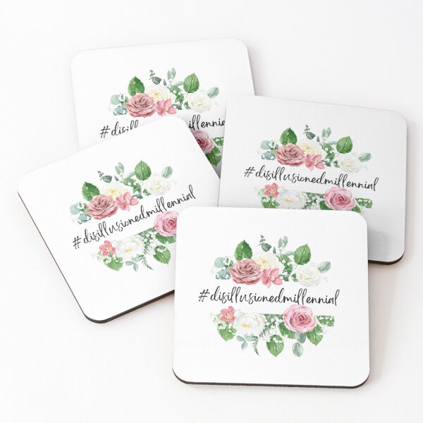 Item preview, Disillusioned Millennial pink floral designed and sold by Mermama-House.