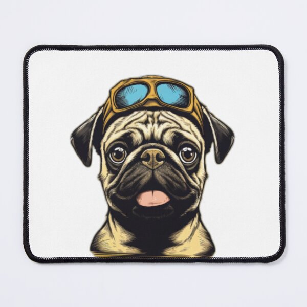 Item preview, Aviator pug designed and sold by MixedModernArt.