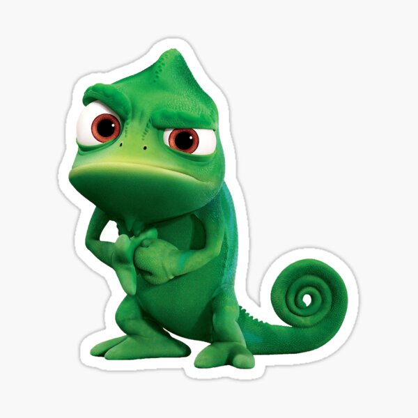 Pascal Tangled Rapunzel in dress Sticker for Sale by