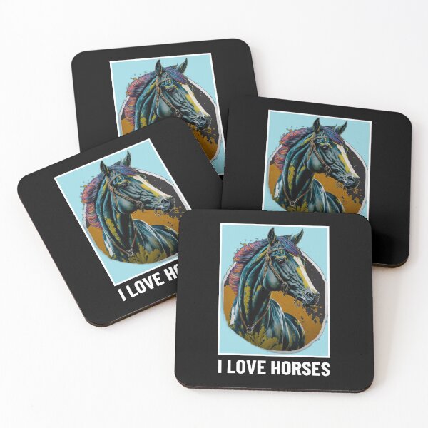Item preview, I Love Horses! Horse art - Horse Lovers T-shirt designed and sold by Abdalla Hussein.