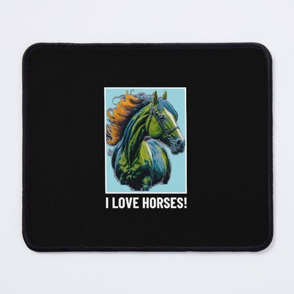 Item preview, I Love Horses! Horse art - Horse Lovers T-shirt designed and sold by Abdalla Hussein.