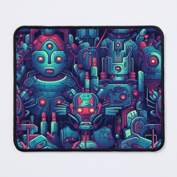 Item preview, Retro Robots - Organic Abstract Art - Original Artwork Pattern designed and sold by ShadedGallery.