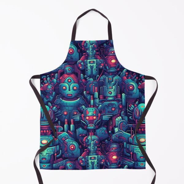 Item preview, Retro Robots - Organic Abstract Art - Original Artwork Pattern designed and sold by ShadedGallery.