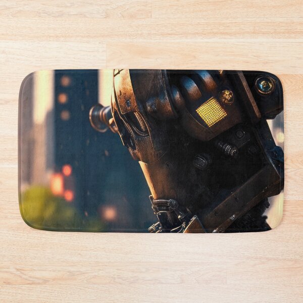Item preview, Robotic Headshot in a Busy City - Futuristic  designed and sold by Just Art's Creations colinw2292@gmail.com.