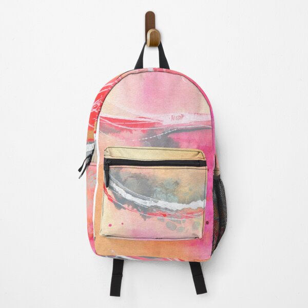 Item preview, Abstract hot pink, coral and yellow painting designed and sold by AnissaF.
