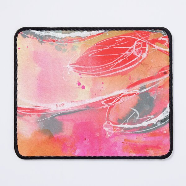 Item preview, Abstract hot pink, coral and yellow painting designed and sold by AnissaF.