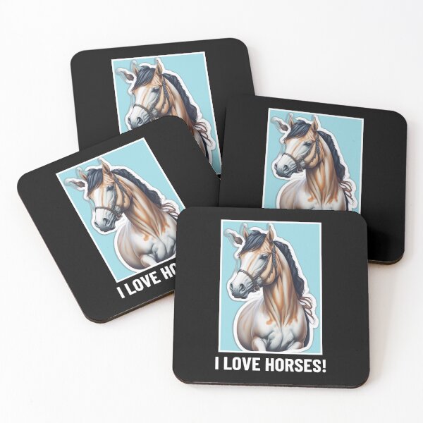 Item preview, I Love Horses! Horse art - Horse Lovers T-shirt designed and sold by Abdalla Hussein.