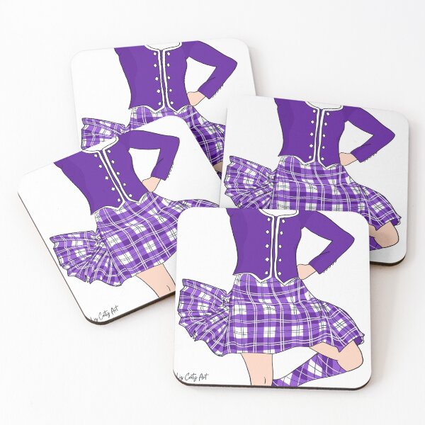 Item preview, Highland Dancer Bright Purple Simple Tartan Kilt designed and sold by LizCaityArt.