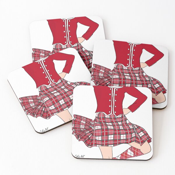 Item preview, Highland Dancer Red Complex Tartan Kilt designed and sold by LizCaityArt.