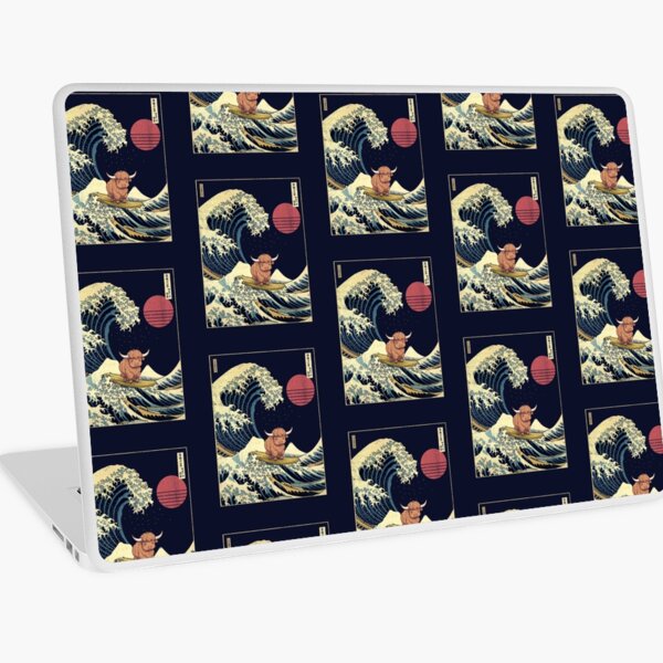 Item preview, Highland Cow Kanagawa Japanese Surfing Wave designed and sold by rafaeltto.