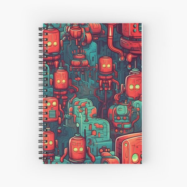 Item preview, Retro Robots - Organic Abstract Art - Original Artwork Pattern designed and sold by ShadedGallery.