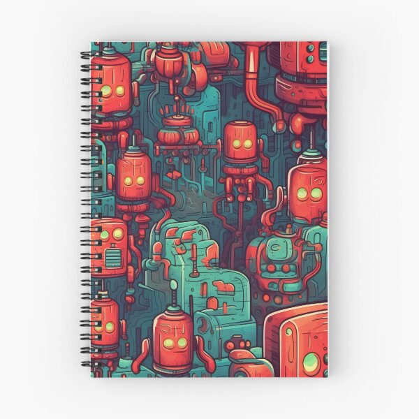 Item preview, Retro Robots - Organic Abstract Art - Original Artwork Pattern designed and sold by ShadedGallery.