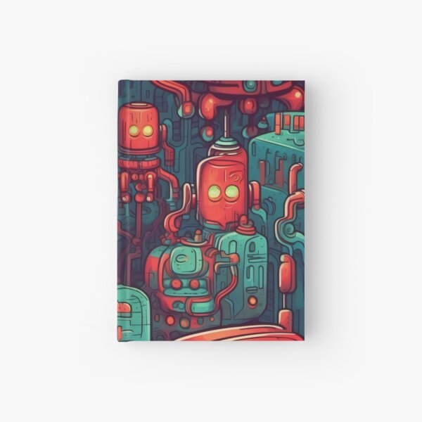 Item preview, Retro Robots - Organic Abstract Art - Original Artwork Pattern designed and sold by ShadedGallery.