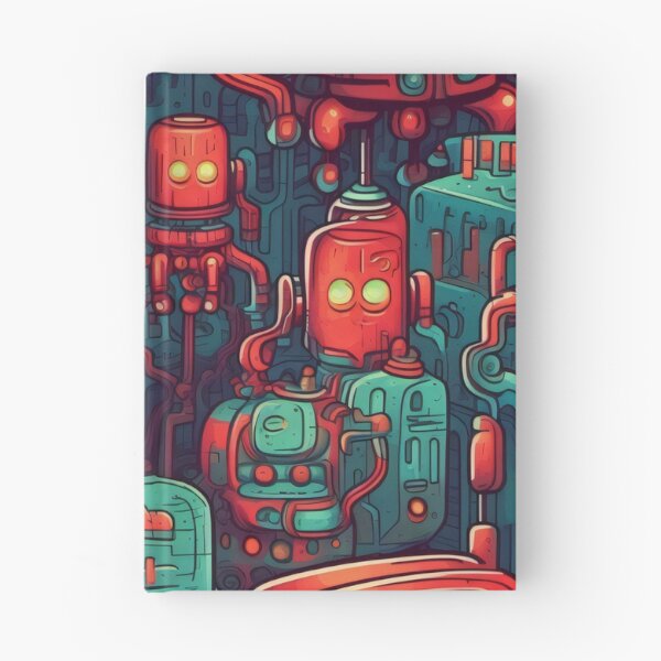 Item preview, Retro Robots - Organic Abstract Art - Original Artwork Pattern designed and sold by ShadedGallery.