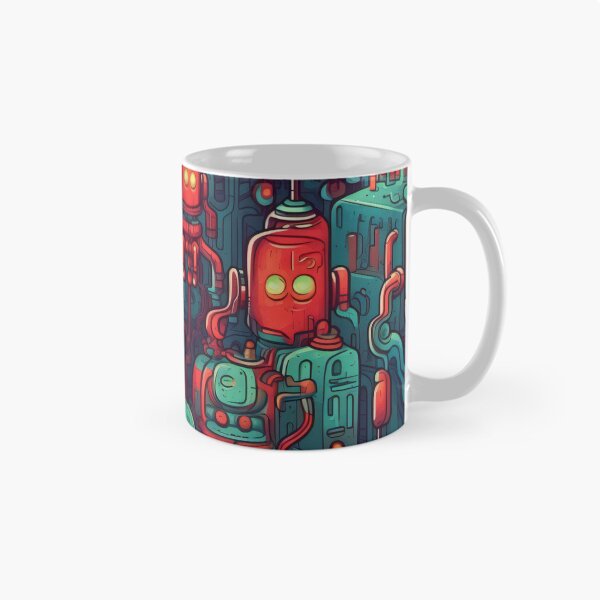 Item preview, Retro Robots - Organic Abstract Art - Original Artwork Pattern designed and sold by ShadedGallery.