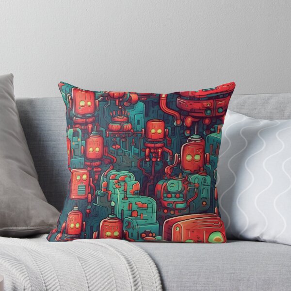 Item preview, Retro Robots - Organic Abstract Art - Original Artwork Pattern designed and sold by ShadedGallery.