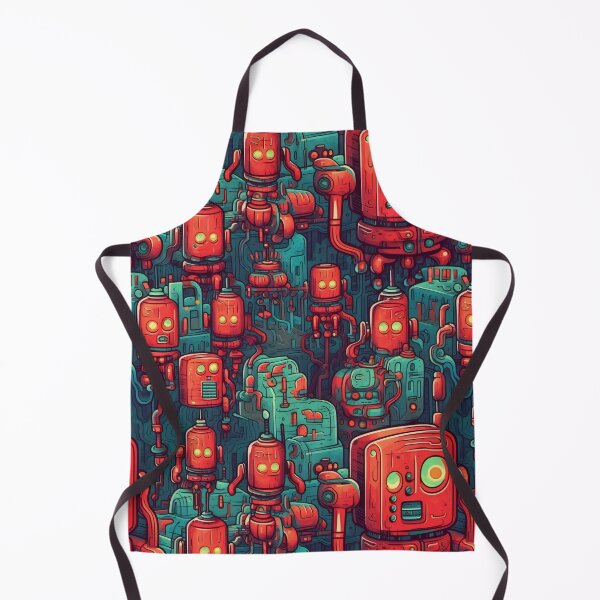 Item preview, Retro Robots - Organic Abstract Art - Original Artwork Pattern designed and sold by ShadedGallery.