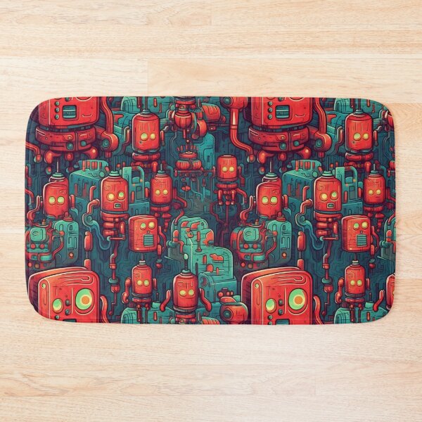 Item preview, Retro Robots - Organic Abstract Art - Original Artwork Pattern designed and sold by ShadedGallery.