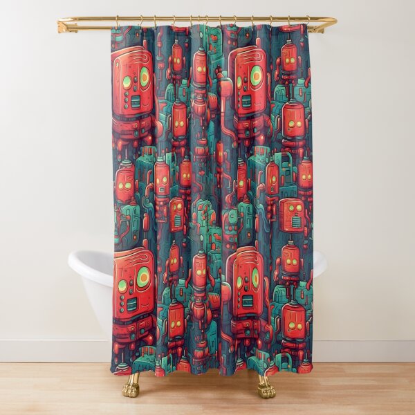 Item preview, Retro Robots - Organic Abstract Art - Original Artwork Pattern designed and sold by ShadedGallery.